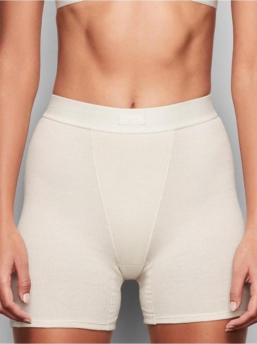 Skims Cotton Ribbed Boxer